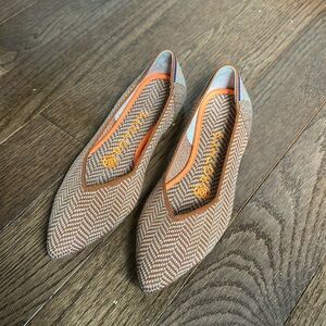 Rothy’s The Point, camel merino, size 5, and gently worn